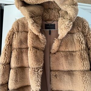 BCBGMaxAzria Tan Teddy Jacket